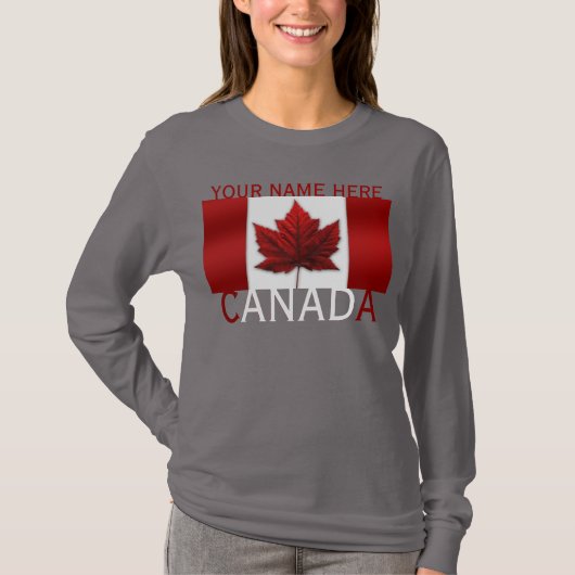 Women's Canada Shirtカスタム Canada Plus Size Shirt Tシャツ (正面)