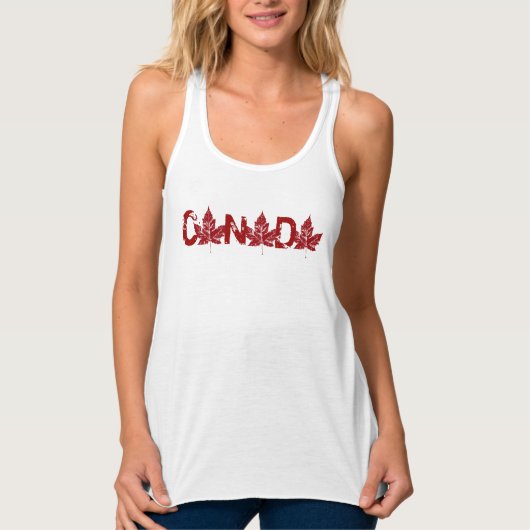 Women's Canada Tank Top Plus Size Canada Shirts タンクトップ (正面)