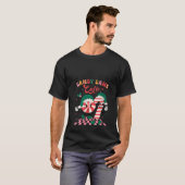Womens Candy Cane Cutie Funny Candy Cane Crew Xmas Tシャツ (正面フル)