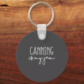 Womens Canning Is My Jam Funny Homesteading Homest キーホルダー (正面)