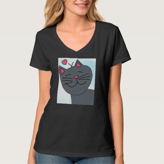 women's cat T shirt Tシャツ (正面)