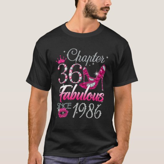 Womens Chapter 36 Fabulous Since 1986 36Th Birthda Tシャツ (正面)