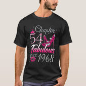 Womens Chapter 54 Fabulous Since 1968 54Th Birthda Tシャツ (正面)