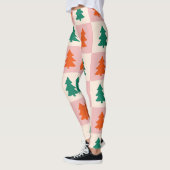 Women's Checkered Christmas Leggings レギンス (左)