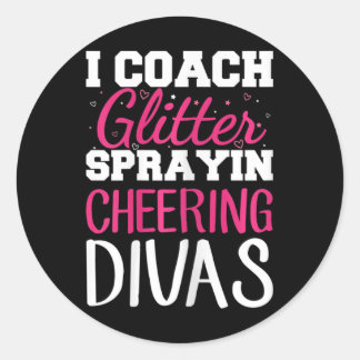Womens Cheer Coach Design For A Cheerleading Coach ラウンドシール