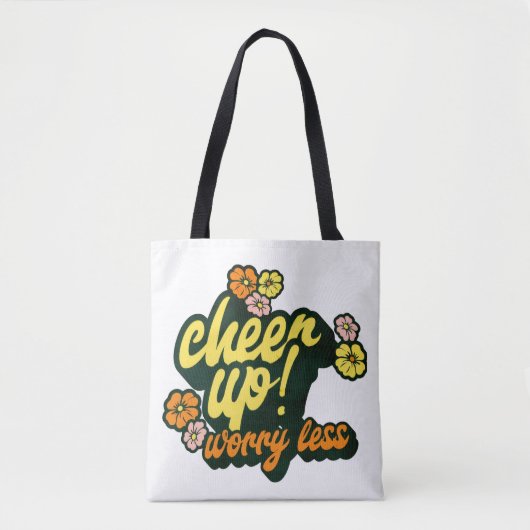 WOMEN'S CHEER UP WORRY LESS TOTE BAG トートバッグ (正面)