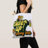 WOMEN'S CHEER UP WORRY LESS TOTE BAG トートバッグ (クローズアップ)