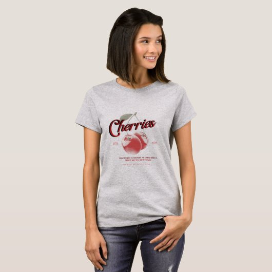 Women's Cherries Tshirt Tシャツ (正面フル)