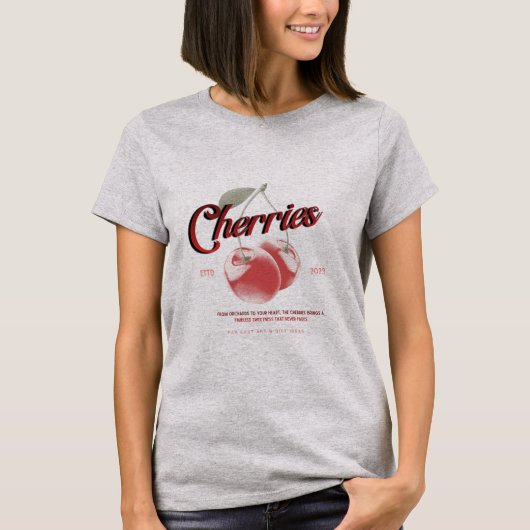 Women's Cherries Tshirt Tシャツ (正面)