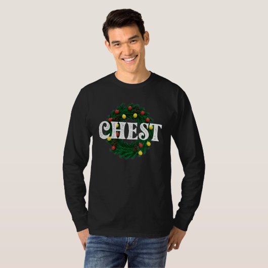 Womens Chest Nuts Matching Chestnuts Christmas Cou Tシャツ (正面フル)