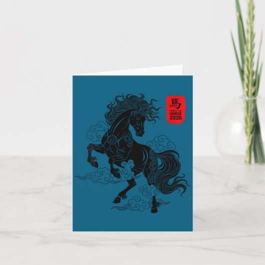 Womens Chinese New Year 2026 Year Of The Horse Art カード (正面)