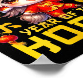 Womens Chinese New Year Clothing Red Horse Year Of ポスター (角)