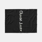 Womens Choose Love Motivational Mantra V-neck  フリースブランケット (正面(横))