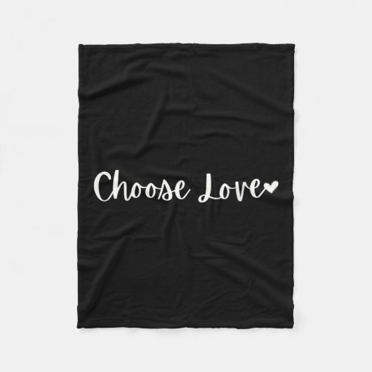 Womens Choose Love Motivational Mantra V-neck  フリースブランケット (正面)
