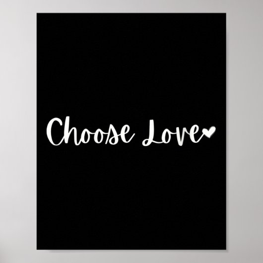 Womens Choose Love Motivational Mantra V-neck ポスター (正面)