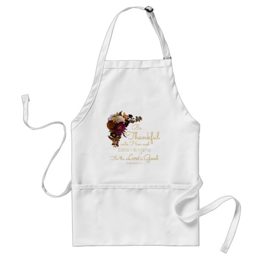Women's Christian Bible Faith Verse:感謝する スタンダードエプロン (正面)