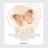 Women's Christian Bible Verse Butterfly:信仰 シール (シート)
