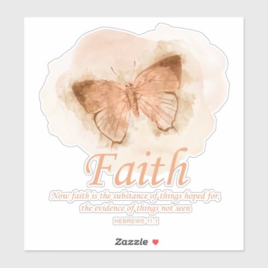 Women's Christian Bible Verse Butterfly：信仰 シール (シート)