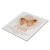 Women's Christian Bible Verse Butterfly：信仰 タイル (側面)