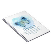 Women's Christian Bible Verse Butterfly：平和 ノートブック (右側)