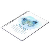 Women's Christian Bible Verse Butterfly：平和 ノートブック (左側)