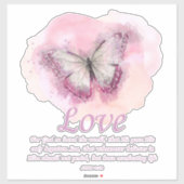 Women's Christian Bible Verse Butterfly:愛 シール (シート)
