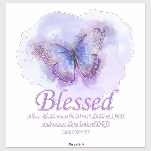 Women's Christian Bible Verse Butterfly 賛美:  シール (シート)