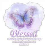 Women's Christian Bible Verse Butterfly 賛美:  シール (正面)