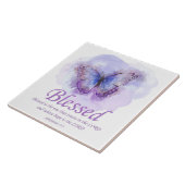 Women's Christian Bible Verse Butterfly 賛美:  タイル (側面)