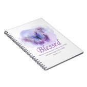 Women's Christian Bible Verse Butterfly 賛美:  ノートブック (右側)