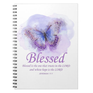 Women's Christian Bible Verse Butterfly 賛美:  ノートブック