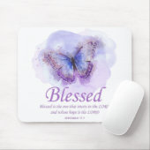 Women's Christian Bible Verse Butterfly 賛美:  マウスパッド (マウス)