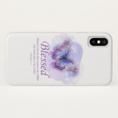 Women's Christian Bible Verse Butterfly 賛美: Case-Mate iPhoneケース (裏面(横))