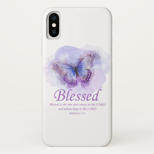 Women's Christian Bible Verse Butterfly 賛美: Case-Mate iPhoneケース (裏面)