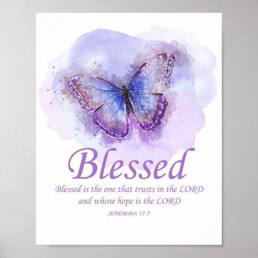 Women's Christian Butterfly Bible 賛美 Verse:  ポスター (正面)