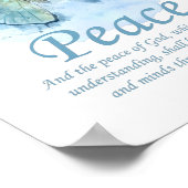 Women's Christian Butterfly Bible Verse：平和 ポスター (角)