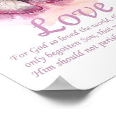 Women's Christian Butterfly Bible Verse：愛 ポスター (角)