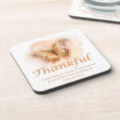 Women's Christian Butterfly Bible Verse：感謝 コースター (左側)