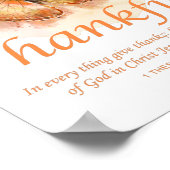 Women's Christian Butterfly Bible Verse：感謝 ポスター (角)