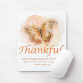 Women's Christian Butterfly Bible Verse：感謝 マウスパッド (マウス)