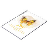 Women's Christian Butterfly Bible Verse: Joy ノートブック (左側)