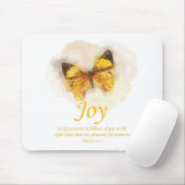 Women's Christian Butterfly Bible Verse: Joy マウスパッド (マウス)