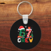 Womens Christmas 67 Crew Brainrot Funny Candy Cane キーホルダー (正面)