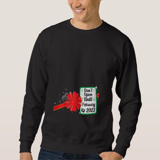 Womens Christmas Pregnancy announcement 2022 xmas  スウェットシャツ (正面)