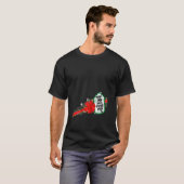 Womens Christmas Pregnancy Announcement Grandparen Tシャツ (正面フル)