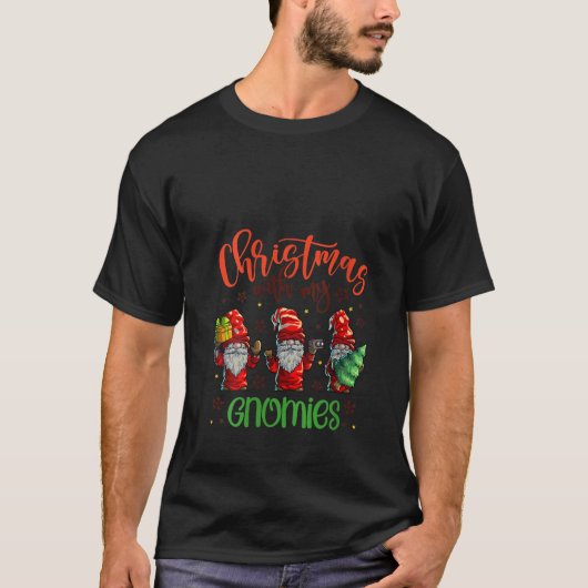 Womens Christmas With My Gnomies Womens Three Chri Tシャツ (正面)