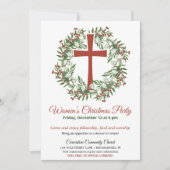 Women's Church Christmas Party Wreath 招待状 (正面)