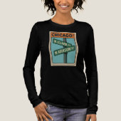 Women's ClarkとAddison長袖Tシャツ トライブレンドTシャツ (正面)