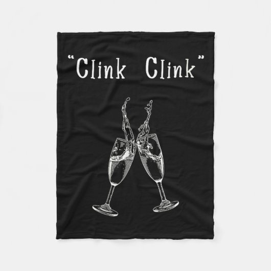Womens Clink Clink V-neck フリースブランケット (正面)