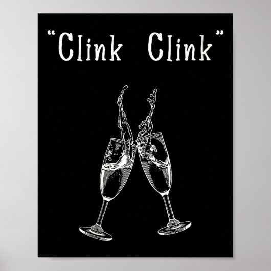 Womens Clink Clink V-neck  ポスター (正面)
